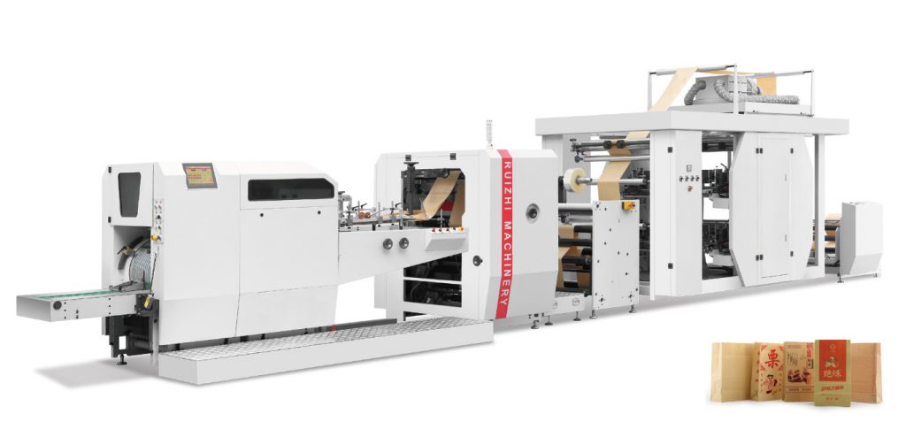 RZJD-G350J полностью автоматическая машина для производства пакетиков из крафт-бумаги этикетка